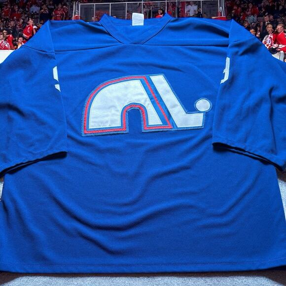 VINTAGE Quebec Nordiques NHL Jersey #9 Athletic Knit Brand Men’s XL - Picture 1 of 8